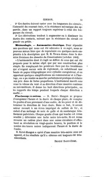 Le cosmos revue encyclopedique hebdomadaire des progres des sciences et de leurs applications aux arts et a l'industrie