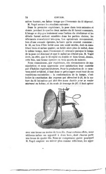 Le cosmos revue encyclopedique hebdomadaire des progres des sciences et de leurs applications aux arts et a l'industrie