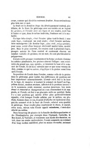 Le cosmos revue encyclopedique hebdomadaire des progres des sciences et de leurs applications aux arts et a l'industrie