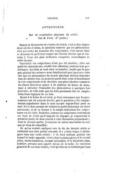 Le cosmos revue encyclopedique hebdomadaire des progres des sciences et de leurs applications aux arts et a l'industrie