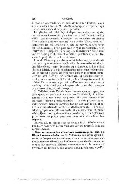 Le cosmos revue encyclopedique hebdomadaire des progres des sciences et de leurs applications aux arts et a l'industrie