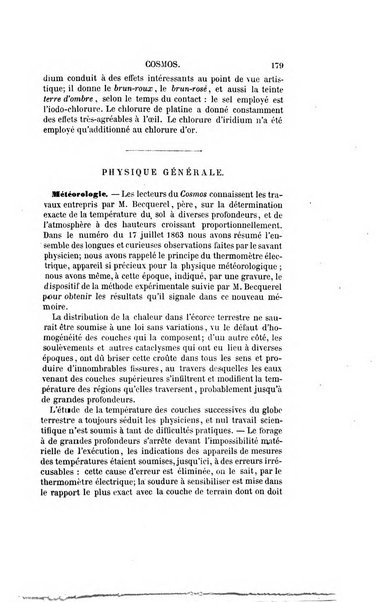 Le cosmos revue encyclopedique hebdomadaire des progres des sciences et de leurs applications aux arts et a l'industrie