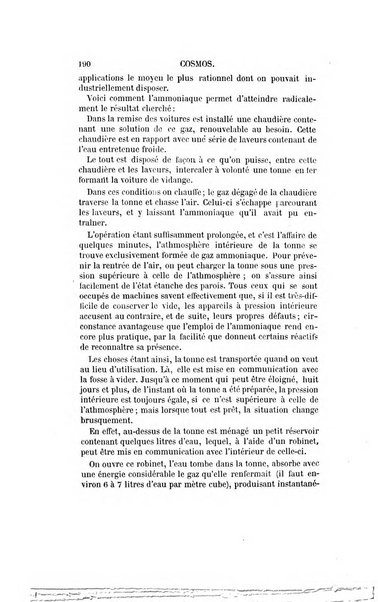 Le cosmos revue encyclopedique hebdomadaire des progres des sciences et de leurs applications aux arts et a l'industrie