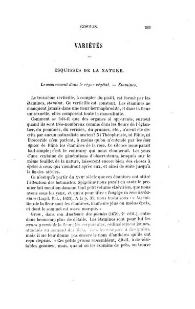 Le cosmos revue encyclopedique hebdomadaire des progres des sciences et de leurs applications aux arts et a l'industrie