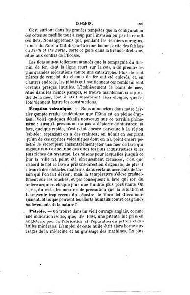 Le cosmos revue encyclopedique hebdomadaire des progres des sciences et de leurs applications aux arts et a l'industrie