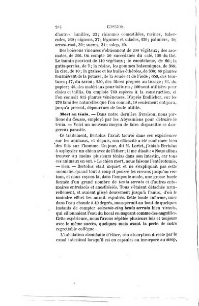 Le cosmos revue encyclopedique hebdomadaire des progres des sciences et de leurs applications aux arts et a l'industrie