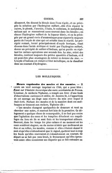 Le cosmos revue encyclopedique hebdomadaire des progres des sciences et de leurs applications aux arts et a l'industrie