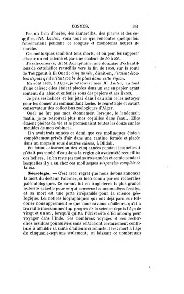 Le cosmos revue encyclopedique hebdomadaire des progres des sciences et de leurs applications aux arts et a l'industrie