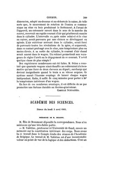 Le cosmos revue encyclopedique hebdomadaire des progres des sciences et de leurs applications aux arts et a l'industrie