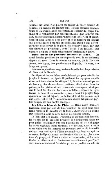 Le cosmos revue encyclopedique hebdomadaire des progres des sciences et de leurs applications aux arts et a l'industrie