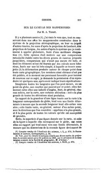 Le cosmos revue encyclopedique hebdomadaire des progres des sciences et de leurs applications aux arts et a l'industrie