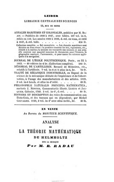 Le cosmos revue encyclopedique hebdomadaire des progres des sciences et de leurs applications aux arts et a l'industrie