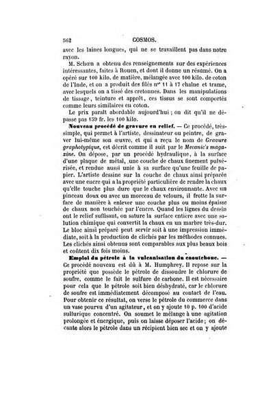 Le cosmos revue encyclopedique hebdomadaire des progres des sciences et de leurs applications aux arts et a l'industrie