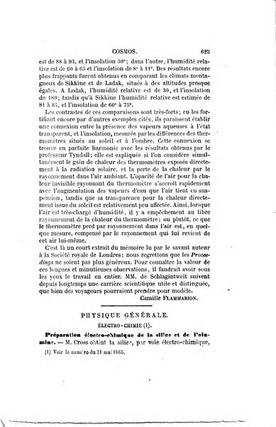 Le cosmos revue encyclopedique hebdomadaire des progres des sciences et de leurs applications aux arts et a l'industrie