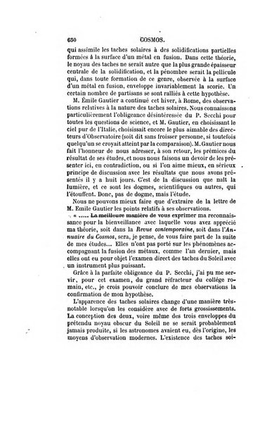 Le cosmos revue encyclopedique hebdomadaire des progres des sciences et de leurs applications aux arts et a l'industrie