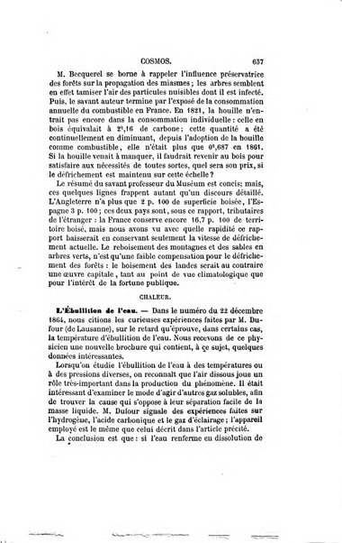 Le cosmos revue encyclopedique hebdomadaire des progres des sciences et de leurs applications aux arts et a l'industrie