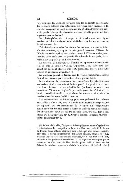 Le cosmos revue encyclopedique hebdomadaire des progres des sciences et de leurs applications aux arts et a l'industrie