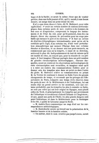 Le cosmos revue encyclopedique hebdomadaire des progres des sciences et de leurs applications aux arts et a l'industrie