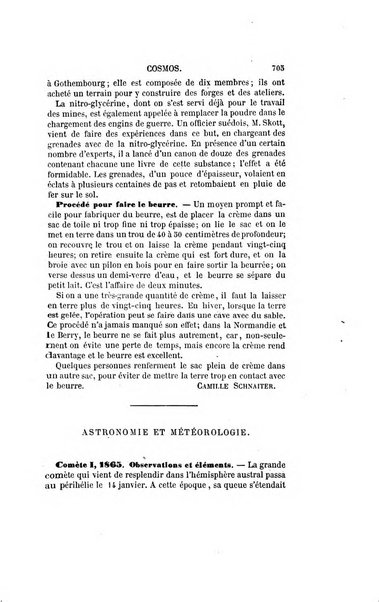 Le cosmos revue encyclopedique hebdomadaire des progres des sciences et de leurs applications aux arts et a l'industrie