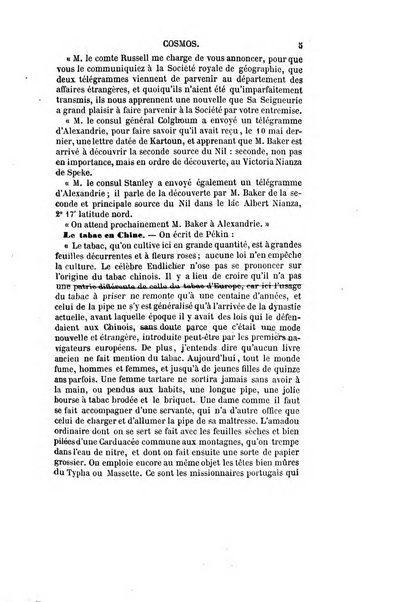 Le cosmos revue encyclopedique hebdomadaire des progres des sciences et de leurs applications aux arts et a l'industrie