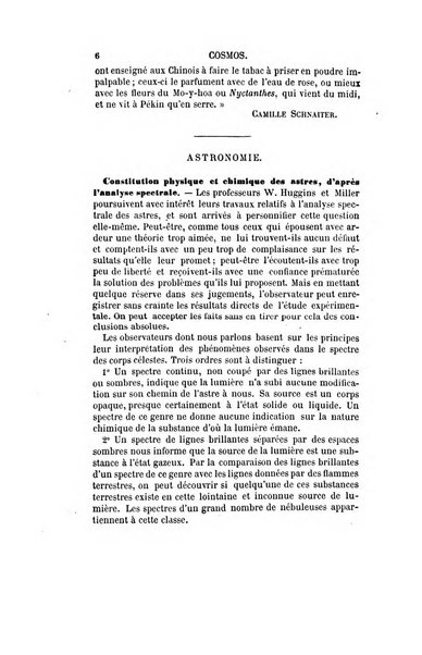 Le cosmos revue encyclopedique hebdomadaire des progres des sciences et de leurs applications aux arts et a l'industrie