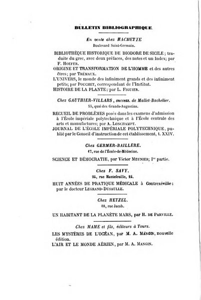 Le cosmos revue encyclopedique hebdomadaire des progres des sciences et de leurs applications aux arts et a l'industrie