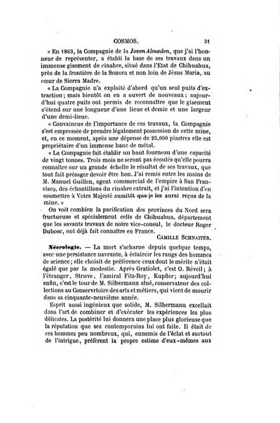 Le cosmos revue encyclopedique hebdomadaire des progres des sciences et de leurs applications aux arts et a l'industrie