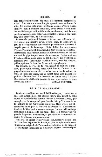 Le cosmos revue encyclopedique hebdomadaire des progres des sciences et de leurs applications aux arts et a l'industrie