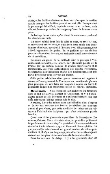 Le cosmos revue encyclopedique hebdomadaire des progres des sciences et de leurs applications aux arts et a l'industrie