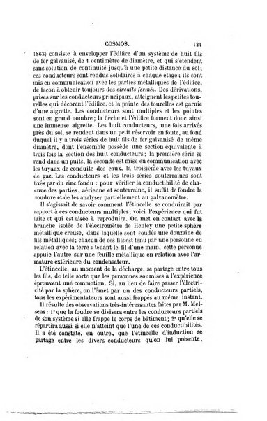 Le cosmos revue encyclopedique hebdomadaire des progres des sciences et de leurs applications aux arts et a l'industrie