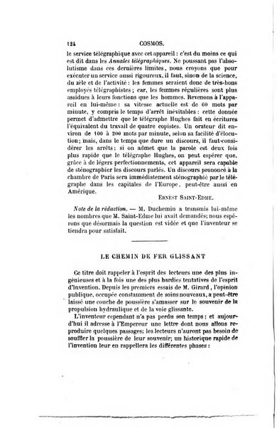 Le cosmos revue encyclopedique hebdomadaire des progres des sciences et de leurs applications aux arts et a l'industrie