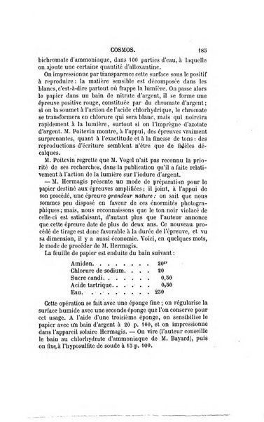 Le cosmos revue encyclopedique hebdomadaire des progres des sciences et de leurs applications aux arts et a l'industrie