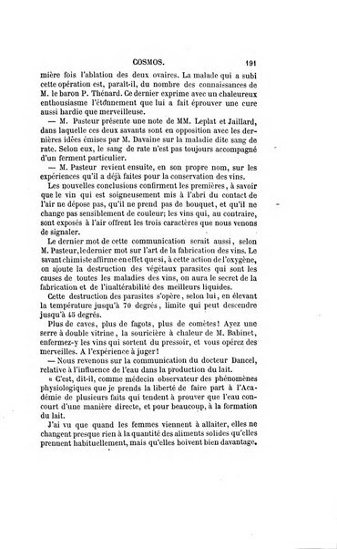 Le cosmos revue encyclopedique hebdomadaire des progres des sciences et de leurs applications aux arts et a l'industrie