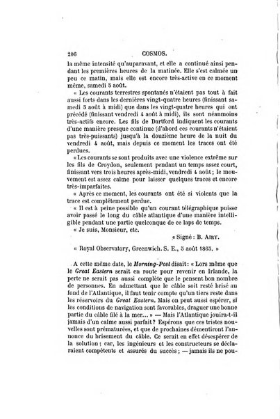 Le cosmos revue encyclopedique hebdomadaire des progres des sciences et de leurs applications aux arts et a l'industrie