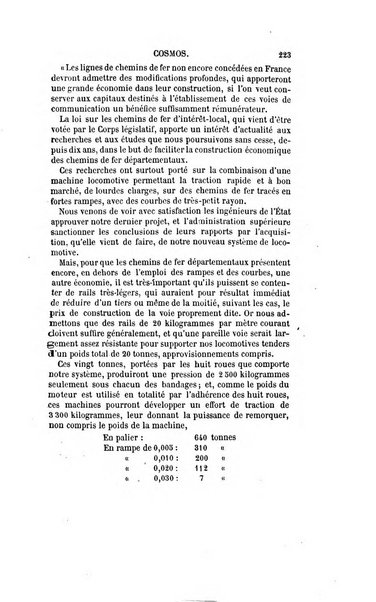 Le cosmos revue encyclopedique hebdomadaire des progres des sciences et de leurs applications aux arts et a l'industrie