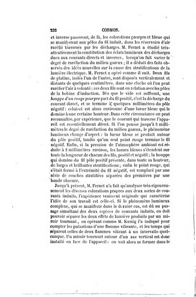 Le cosmos revue encyclopedique hebdomadaire des progres des sciences et de leurs applications aux arts et a l'industrie