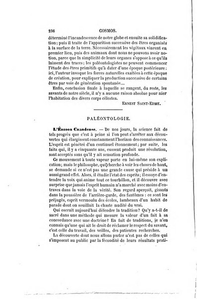 Le cosmos revue encyclopedique hebdomadaire des progres des sciences et de leurs applications aux arts et a l'industrie