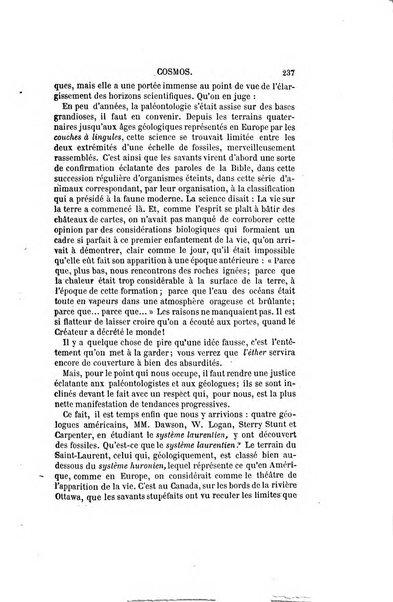 Le cosmos revue encyclopedique hebdomadaire des progres des sciences et de leurs applications aux arts et a l'industrie