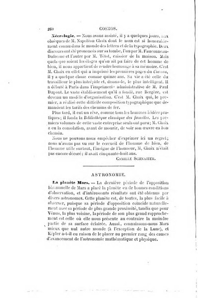 Le cosmos revue encyclopedique hebdomadaire des progres des sciences et de leurs applications aux arts et a l'industrie