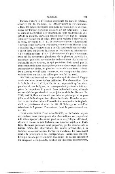 Le cosmos revue encyclopedique hebdomadaire des progres des sciences et de leurs applications aux arts et a l'industrie