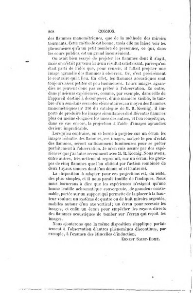 Le cosmos revue encyclopedique hebdomadaire des progres des sciences et de leurs applications aux arts et a l'industrie