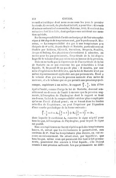 Le cosmos revue encyclopedique hebdomadaire des progres des sciences et de leurs applications aux arts et a l'industrie