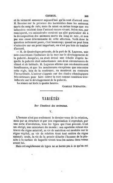 Le cosmos revue encyclopedique hebdomadaire des progres des sciences et de leurs applications aux arts et a l'industrie