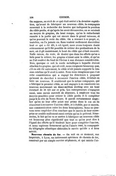 Le cosmos revue encyclopedique hebdomadaire des progres des sciences et de leurs applications aux arts et a l'industrie