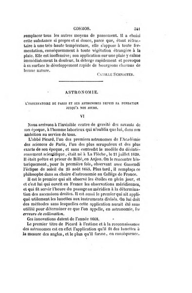 Le cosmos revue encyclopedique hebdomadaire des progres des sciences et de leurs applications aux arts et a l'industrie