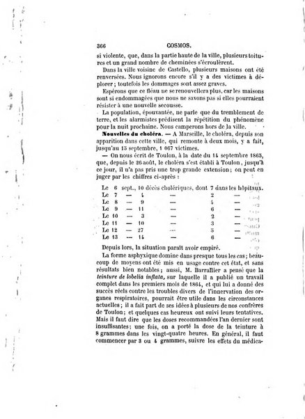 Le cosmos revue encyclopedique hebdomadaire des progres des sciences et de leurs applications aux arts et a l'industrie