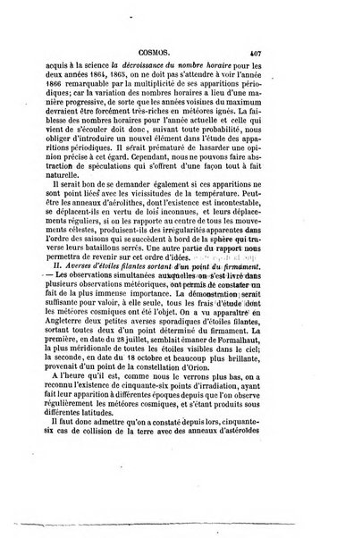 Le cosmos revue encyclopedique hebdomadaire des progres des sciences et de leurs applications aux arts et a l'industrie