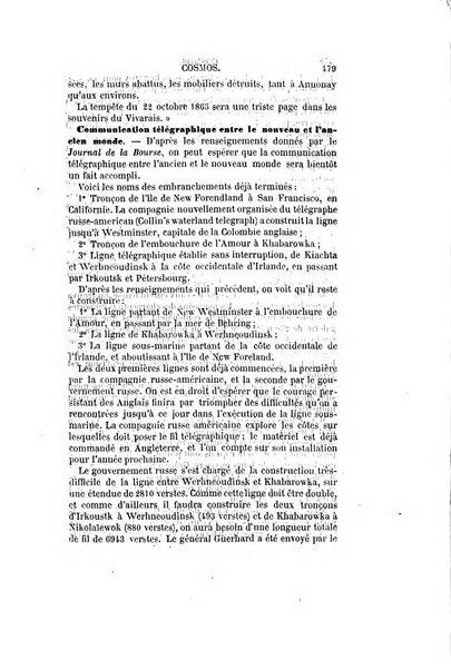 Le cosmos revue encyclopedique hebdomadaire des progres des sciences et de leurs applications aux arts et a l'industrie