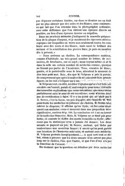 Le cosmos revue encyclopedique hebdomadaire des progres des sciences et de leurs applications aux arts et a l'industrie