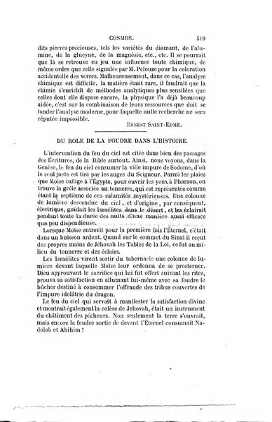 Le cosmos revue encyclopedique hebdomadaire des progres des sciences et de leurs applications aux arts et a l'industrie